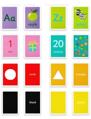 Toddler Flash Cards - Alphabet, Numbers, Shapes and Colours